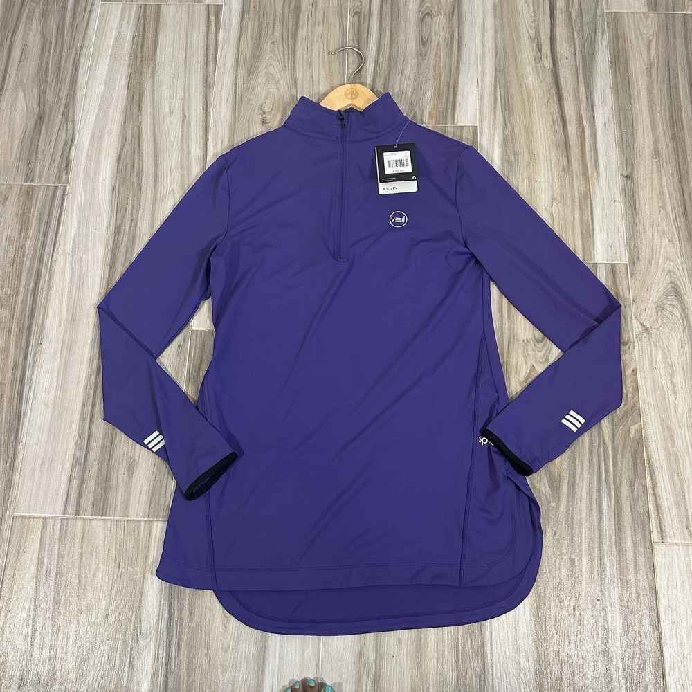 NWT Veil Spark Top Womens M 1/4 Zip Tunic Running Long Sleeve Modest Thumbholes